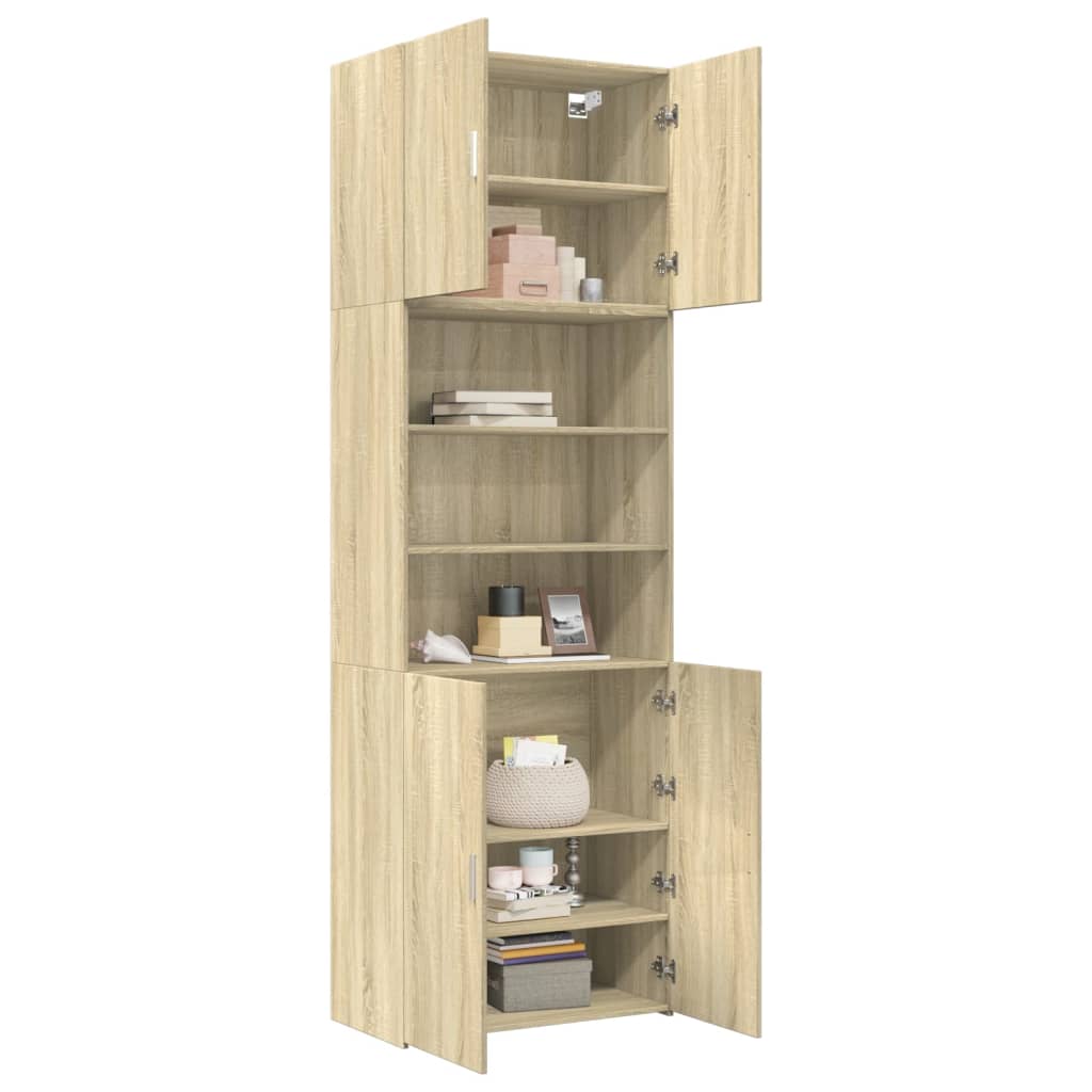 Highboard Sonoma-Eiche 80x42,5x249 cm Holzwerkstoff