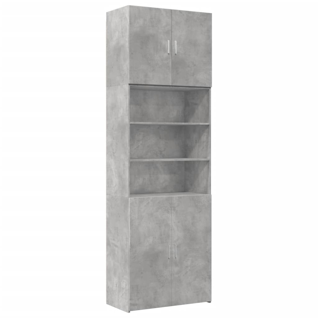 Highboard Betongrau 80x42,5x249 cm Holzwerkstoff