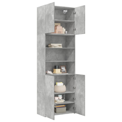 Highboard Betongrau 80x42,5x249 cm Holzwerkstoff