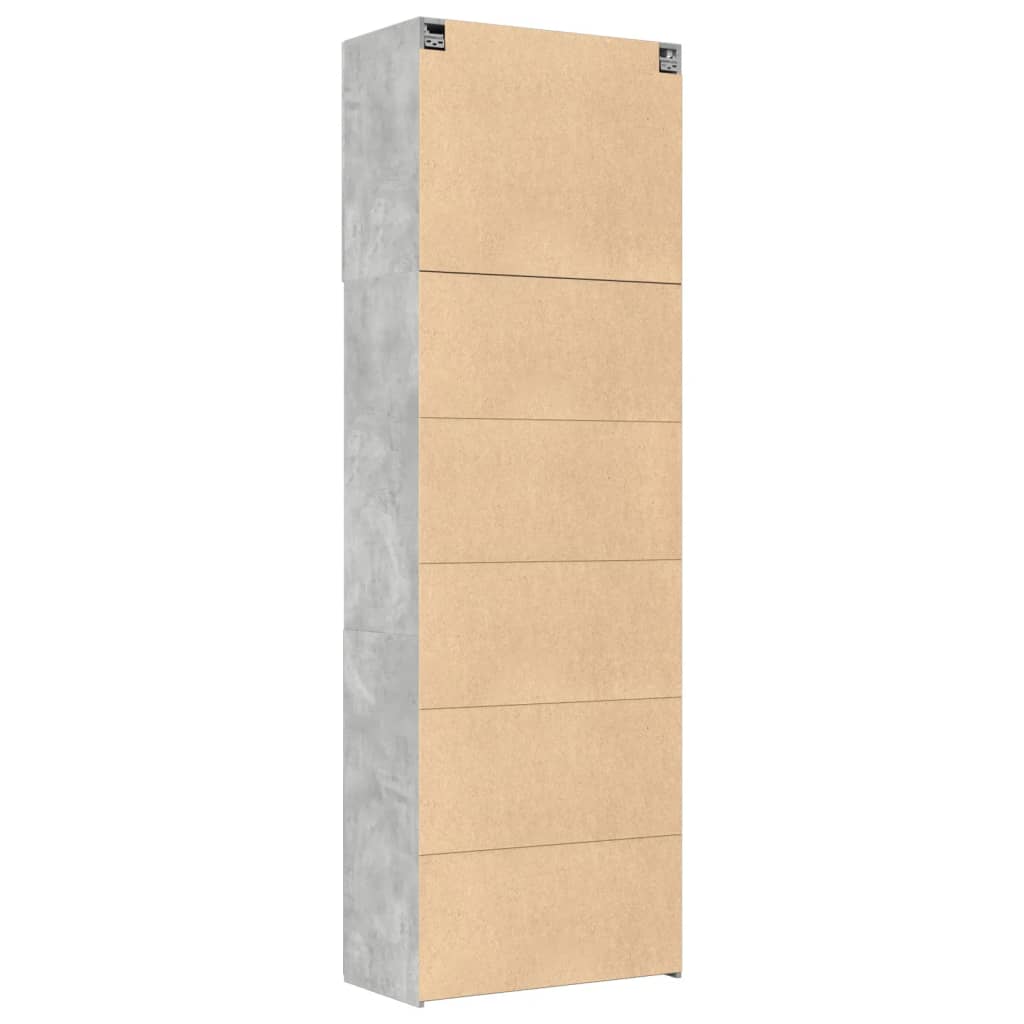 Highboard Betongrau 80x42,5x249 cm Holzwerkstoff