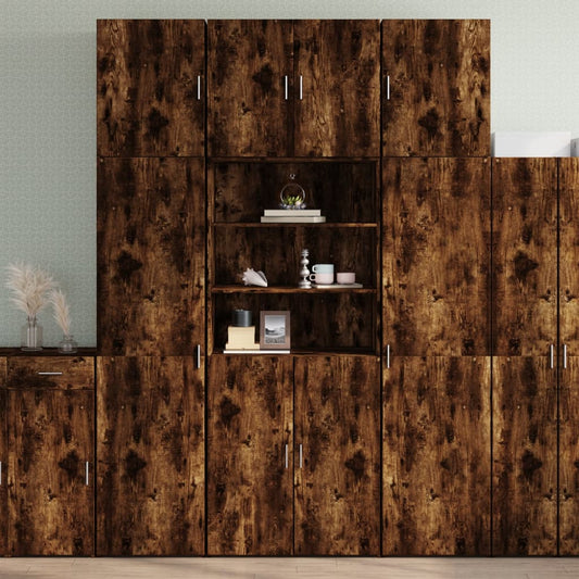 Highboard Räuchereiche 80x42,5x249 cm Holzwerkstoff