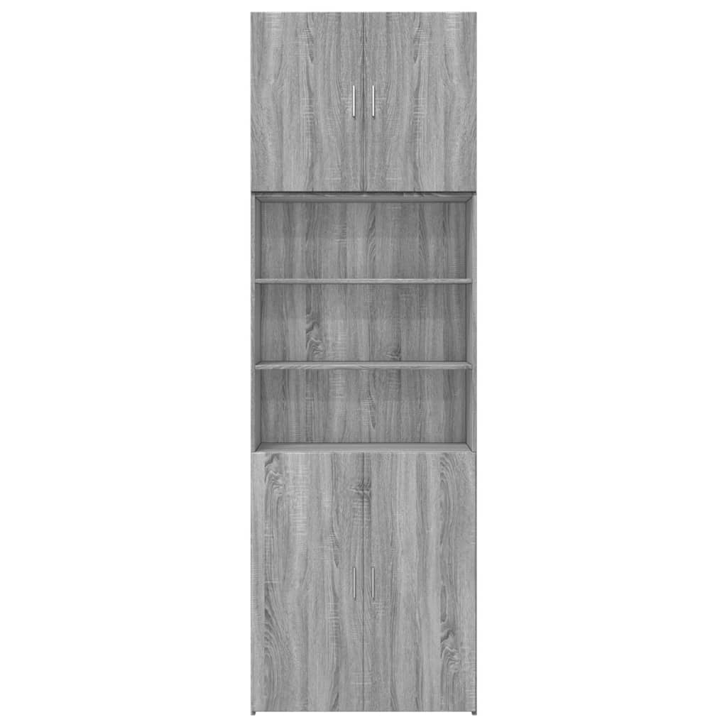 Highboard Grau Sonoma 80x42,5x249 cm Holzwerkstoff