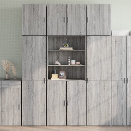 Highboard Grau Sonoma 80x42,5x249 cm Holzwerkstoff