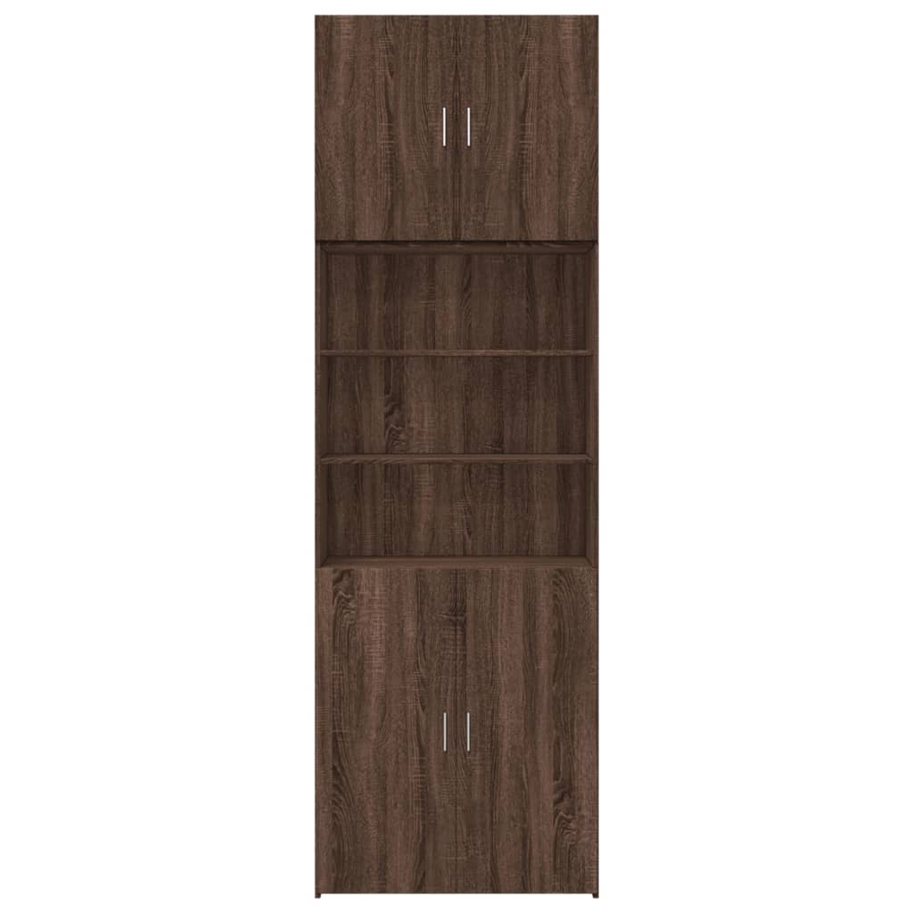 Highboard Braun Eichen-Optik 80x42,5x249 cm Holzwerkstoff