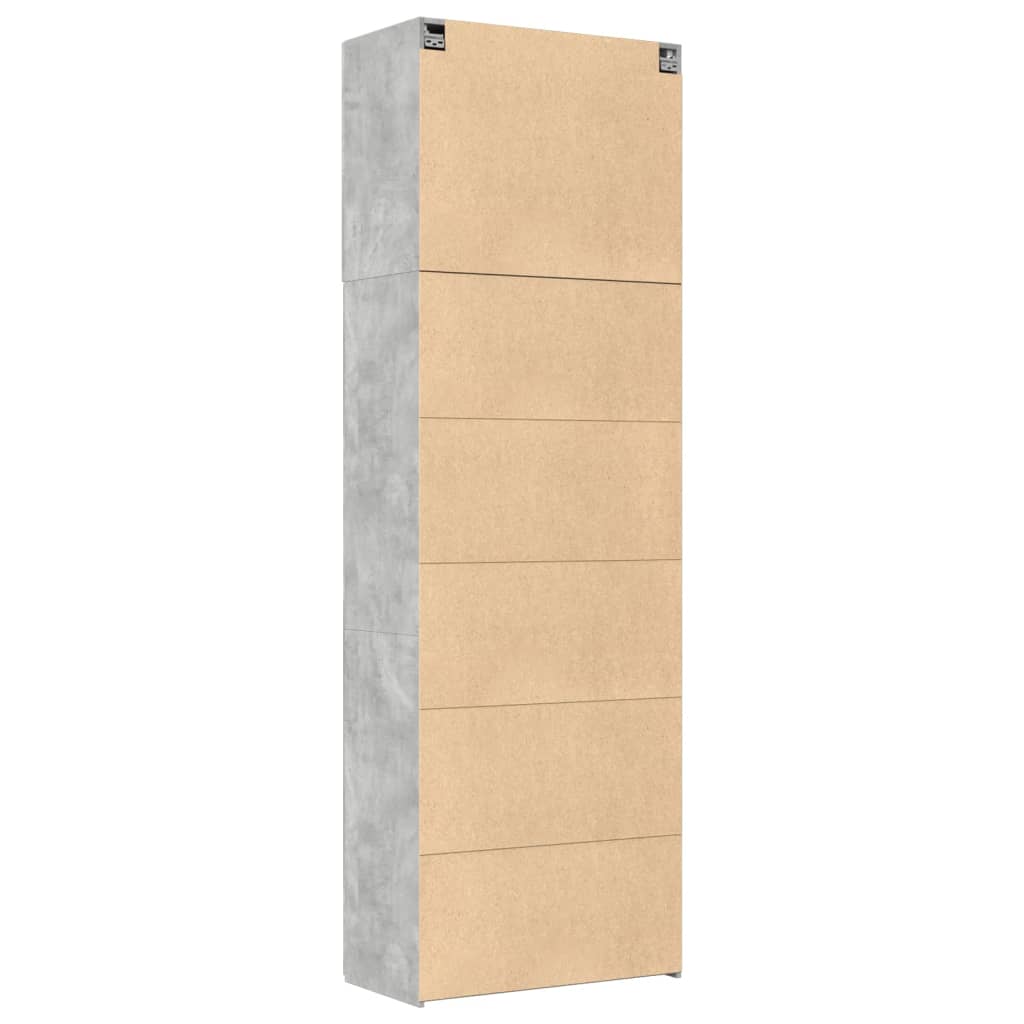 Highboard Betongrau 80x42,5x249 cm Holzwerkstoff