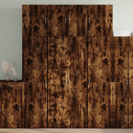 Highboard Räuchereiche 80x42,5x249 cm Holzwerkstoff