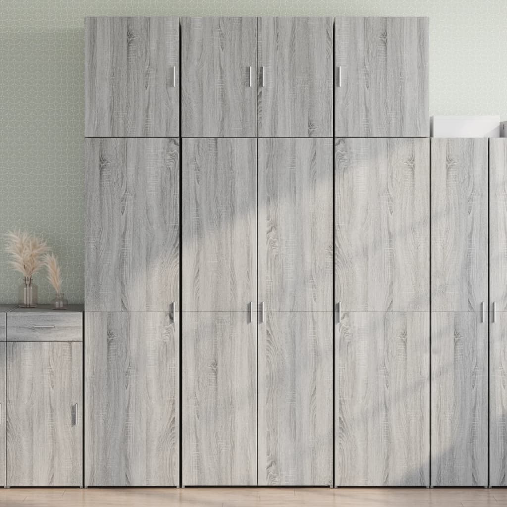 Highboard Grau Sonoma 80x42,5x249 cm Holzwerkstoff