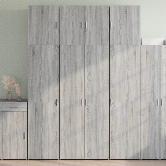 Highboard Grau Sonoma 80x42,5x249 cm Holzwerkstoff