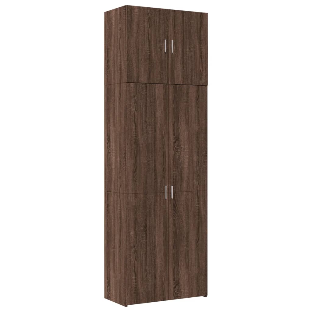 Highboard Braun Eichen-Optik 80x42,5x249 cm Holzwerkstoff