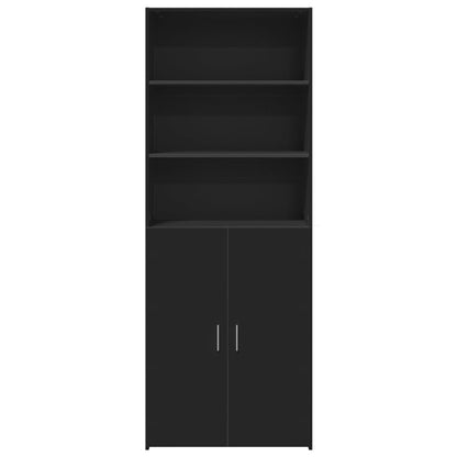 Highboard Schwarz 70x42,5x185 cm Holzwerkstoff