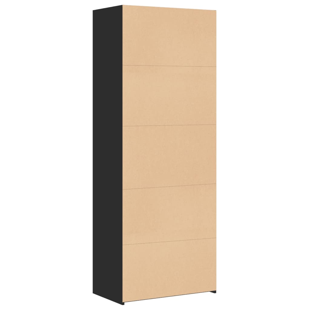 Highboard Schwarz 70x42,5x185 cm Holzwerkstoff