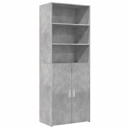 Highboard Betongrau 70x42,5x185 cm Holzwerkstoff