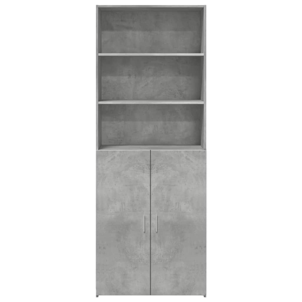 Highboard Betongrau 70x42,5x185 cm Holzwerkstoff