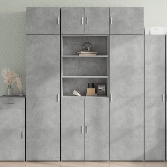 Highboard Betongrau 70x42,5x185 cm Holzwerkstoff