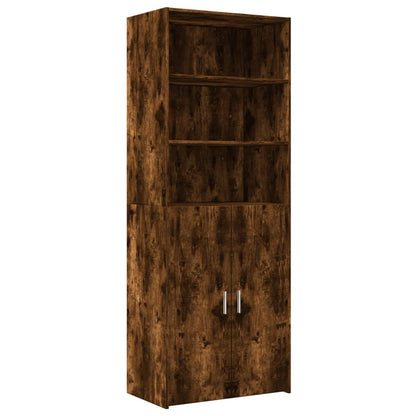 Highboard Räuchereiche 70x42,5x185 cm Holzwerkstoff