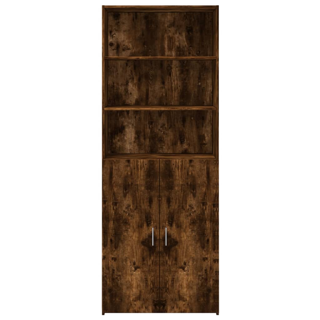 Highboard Räuchereiche 70x42,5x185 cm Holzwerkstoff