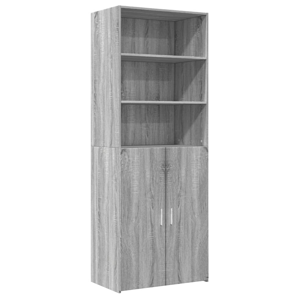 Highboard Grau Sonoma 70x42,5x185 cm Holzwerkstoff