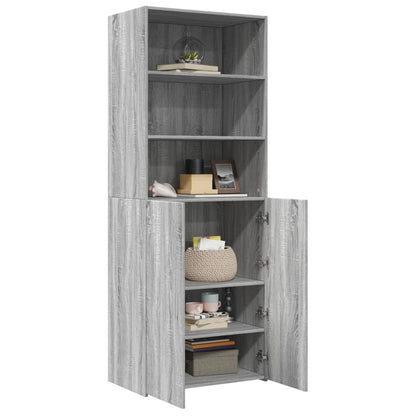 Highboard Grau Sonoma 70x42,5x185 cm Holzwerkstoff