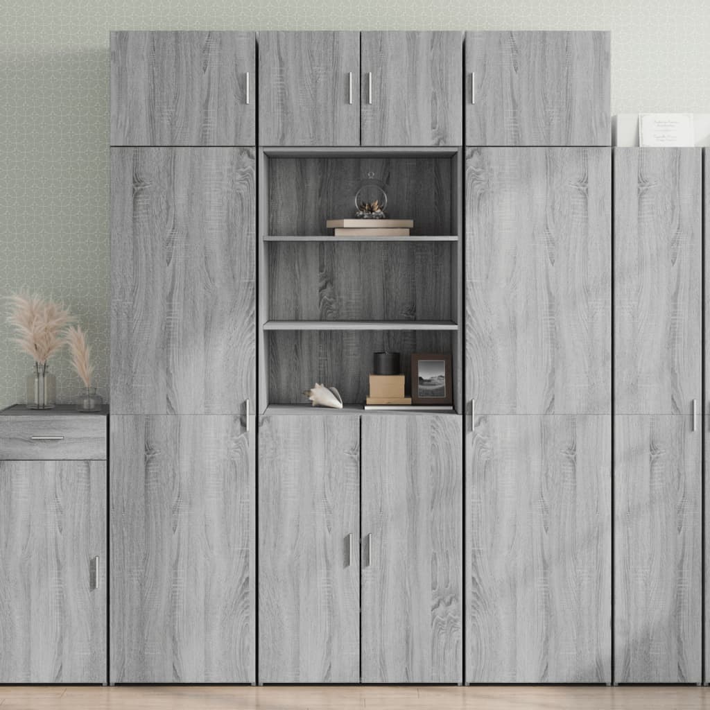 Highboard Grau Sonoma 70x42,5x185 cm Holzwerkstoff