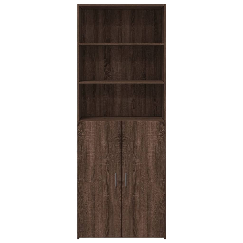 Highboard Braun Eichen-Optik 70x42,5x185 cm Holzwerkstoff