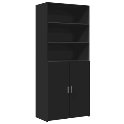 Highboard Schwarz 80x42,5x185 cm Holzwerkstoff