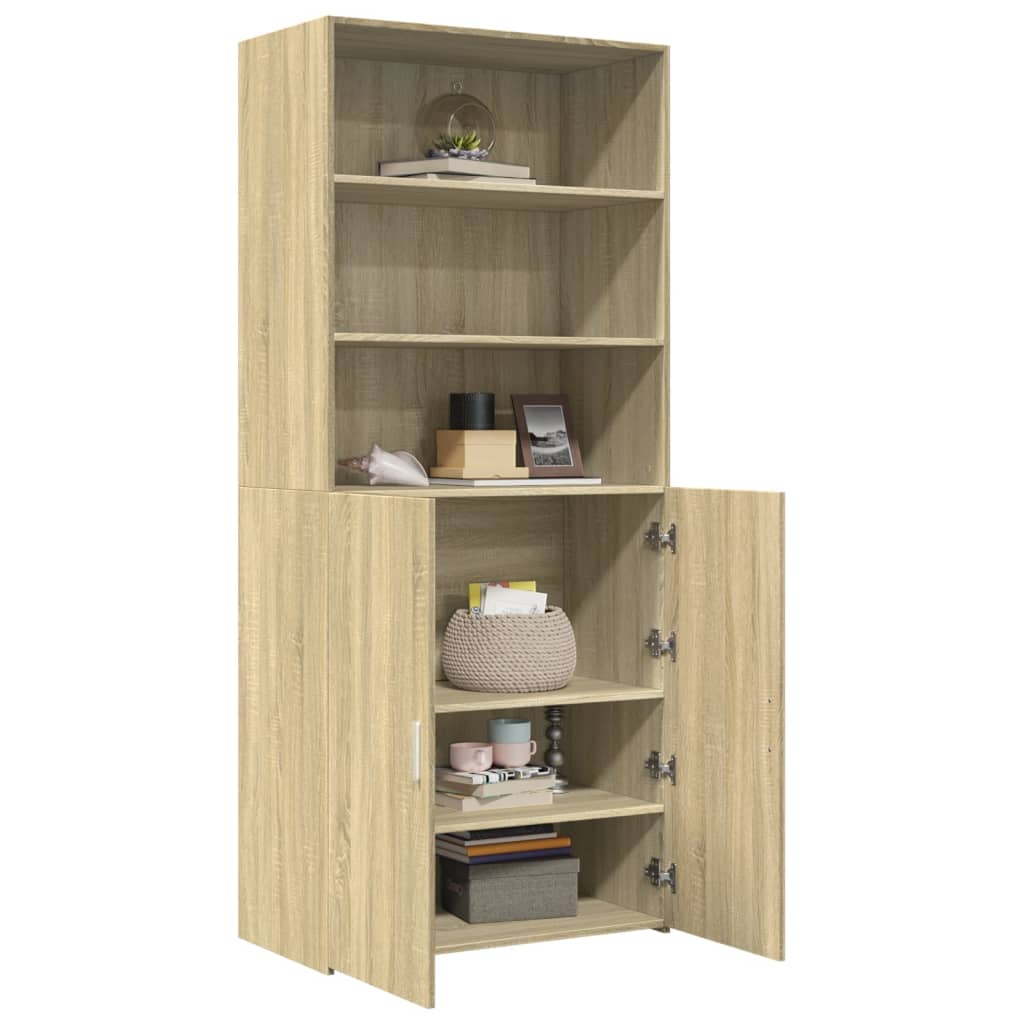 Highboard Sonoma-Eiche 80x42,5x185 cm Holzwerkstoff