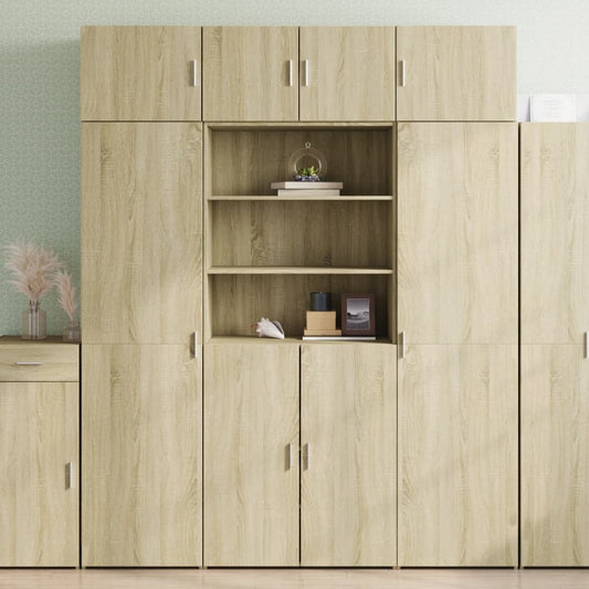 Highboard Sonoma-Eiche 80x42,5x185 cm Holzwerkstoff