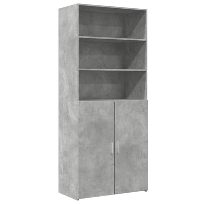 Highboard Betongrau 80x42,5x185 cm Holzwerkstoff