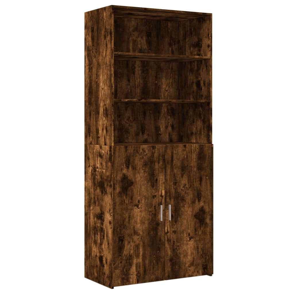 Highboard Räuchereiche 80x42,5x185 cm Holzwerkstoff