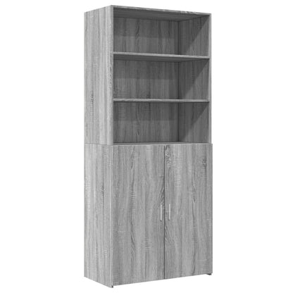 Highboard Grau Sonoma 80x42,5x185 cm Holzwerkstoff