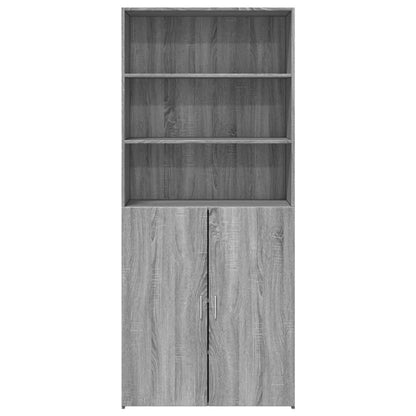 Highboard Grau Sonoma 80x42,5x185 cm Holzwerkstoff