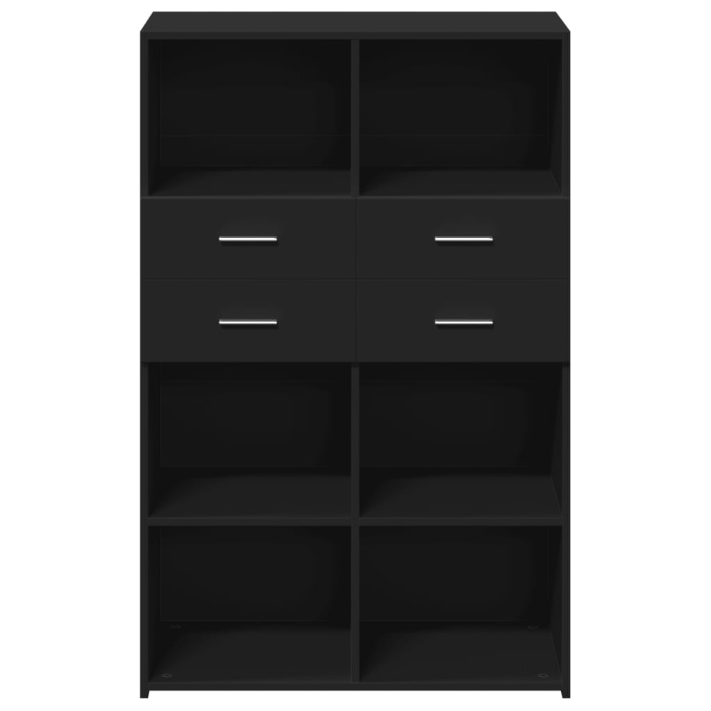 Highboard Schwarz 80x42,5x124 cm Holzwerkstoff