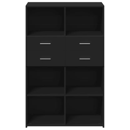 Highboard Schwarz 80x42,5x124 cm Holzwerkstoff