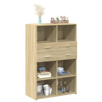 Highboard Sonoma-Eiche 80x42,5x124 cm Holzwerkstoff