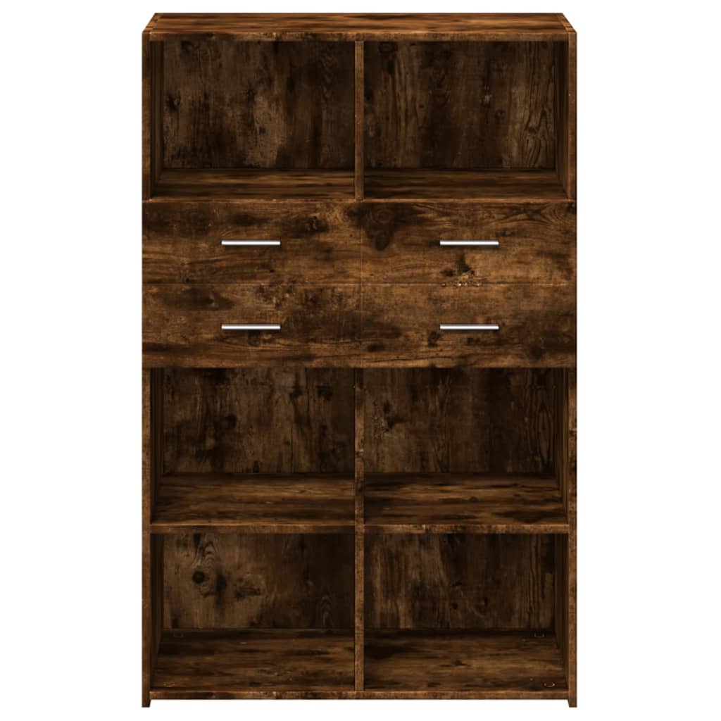 Highboard Räuchereiche 80x42,5x124 cm Holzwerkstoff