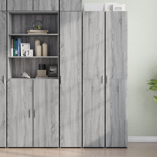 Highboard Grau Sonoma 30x42,5x185 cm Holzwerkstoff