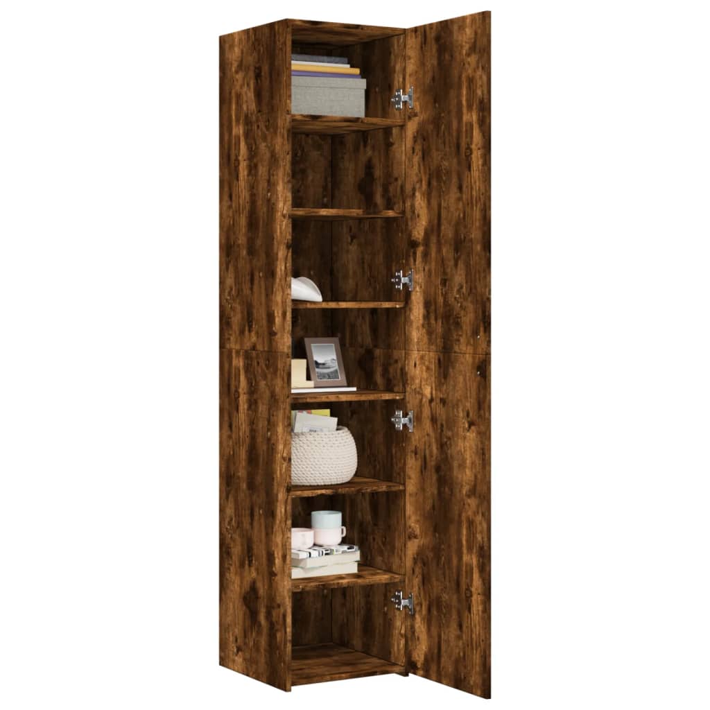 Highboard Räuchereiche 40x42,5x185 cm Holzwerkstoff