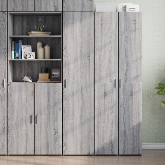 Highboard Grau Sonoma 40x42,5x185 cm Holzwerkstoff