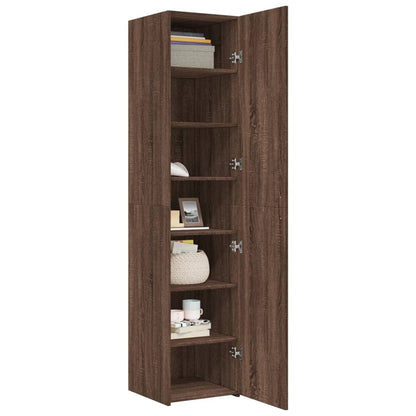 Highboard Braun Eichen-Optik 40x42,5x185 cm Holzwerkstoff