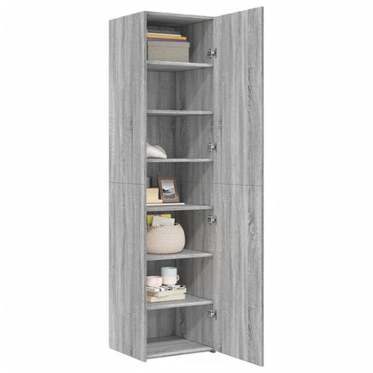 Highboard Grau Sonoma 45x42,5x185 cm Holzwerkstoff