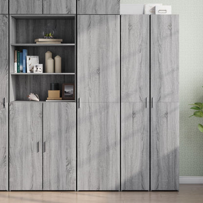 Highboard Grau Sonoma 45x42,5x185 cm Holzwerkstoff