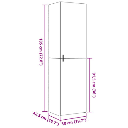 Highboard Betongrau 50x42,5x185 cm Holzwerkstoff