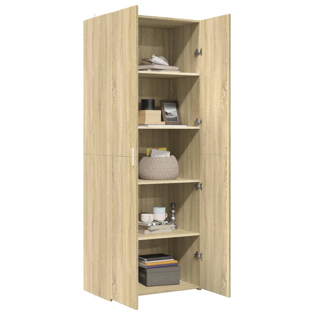 Highboard Sonoma-Eiche 70x42,5x185 cm Holzwerkstoff