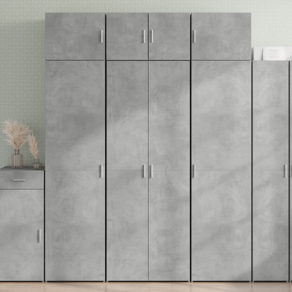 Highboard Betongrau 70x42,5x185 cm Holzwerkstoff