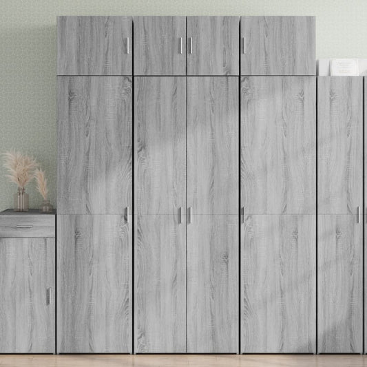 Highboard Grau Sonoma 70x42,5x185 cm Holzwerkstoff