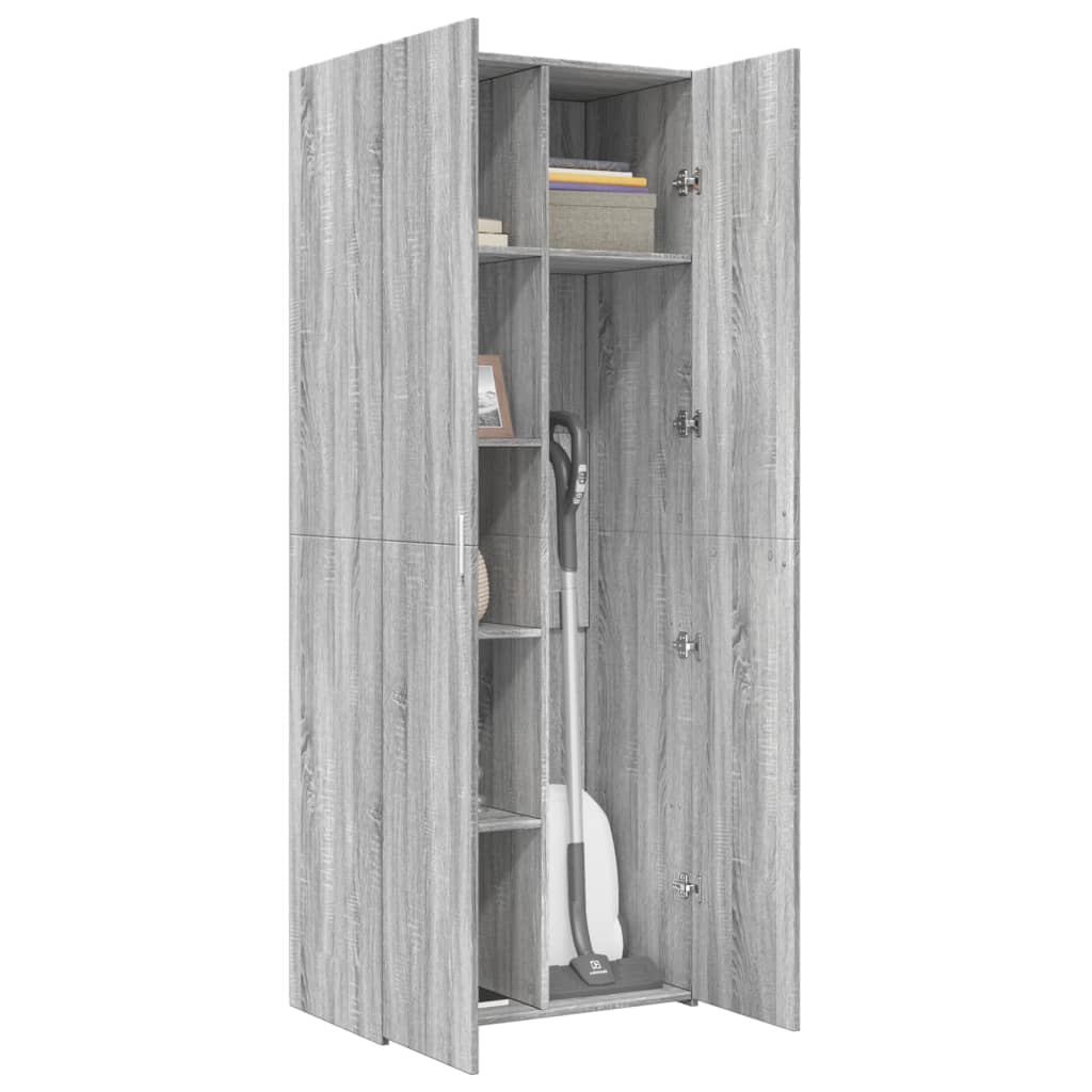 Highboard Grau Sonoma 70x42,5x185 cm Holzwerkstoff