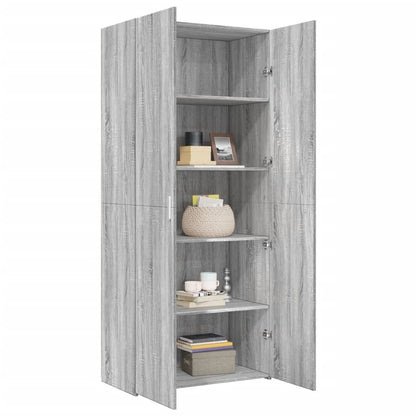 Highboard Grau Sonoma 80x42,5x185 cm Holzwerkstoff