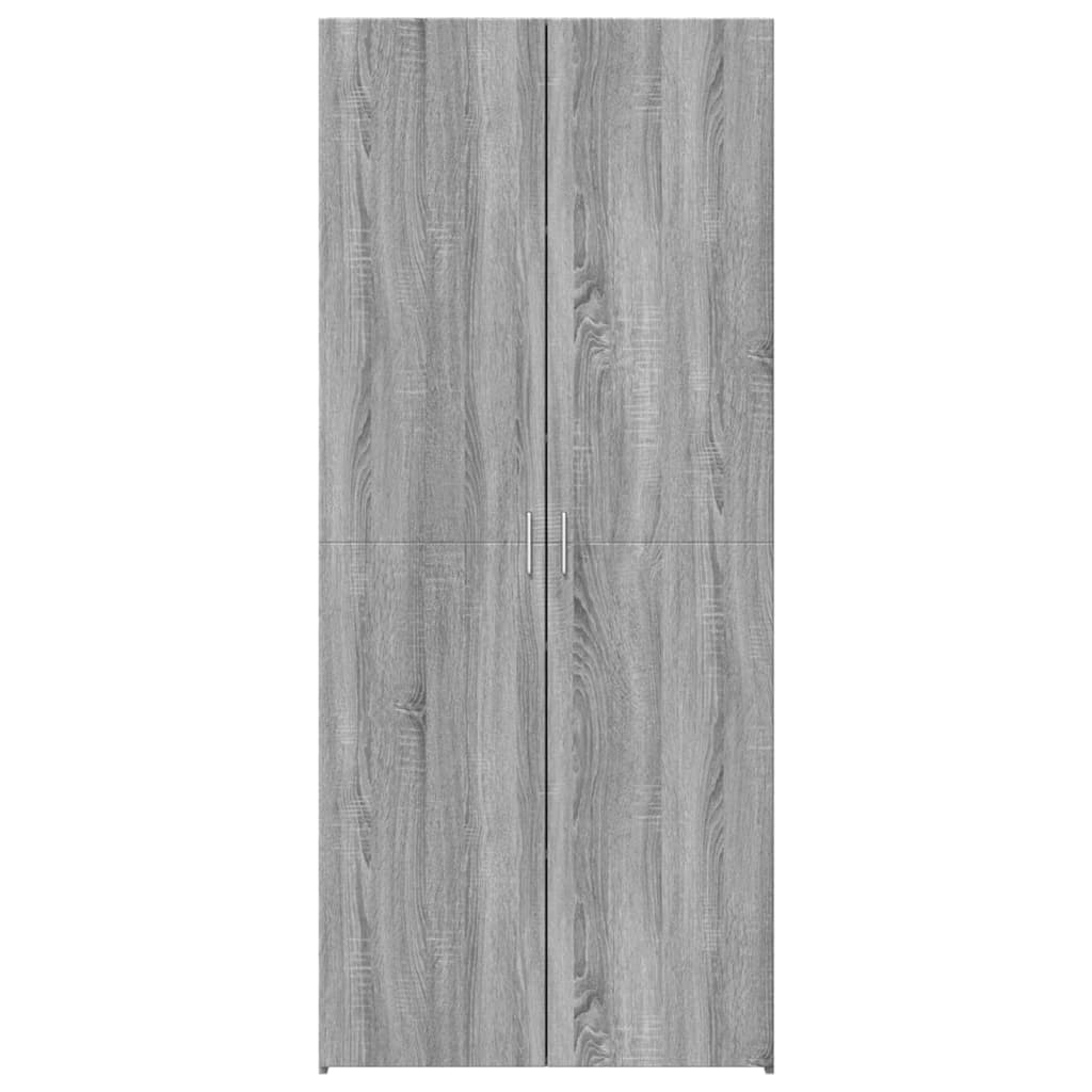 Highboard Grau Sonoma 80x42,5x185 cm Holzwerkstoff