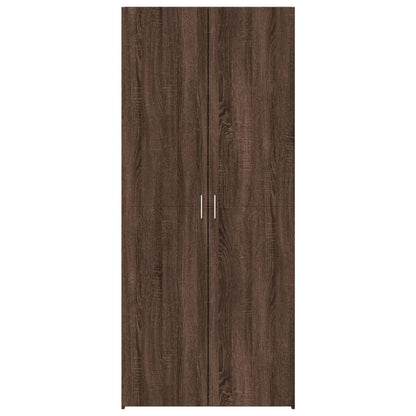 Highboard Braun Eichen-Optik 80x42,5x185 cm Holzwerkstoff