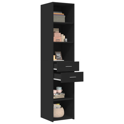 Highboard Schwarz 40x42,5x185 cm Holzwerkstoff